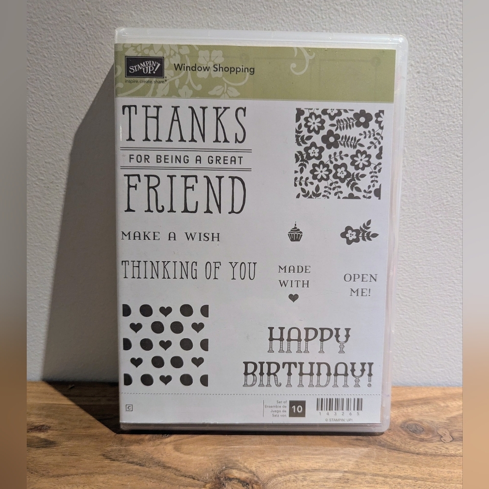 Stampin’ Up! Window Shopping Clear-Mount Stamp Set